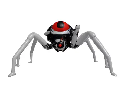 Sleek Robotic Spider 3D Model 3D model