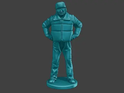 Actual Male Truck Driver AMTD 002 3D print model