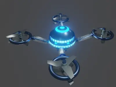 Sci-Fi Space Drone 3D Model 3D model