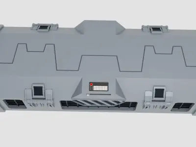 Kyber Crystal Container Imperial Color Scheme Low-poly 3D model