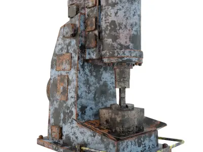 Industrial machine tool - MA4129 Rusty forging hammer 3D model
