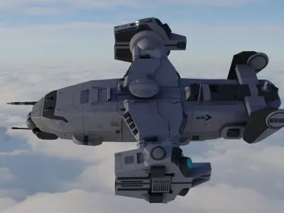 SF Sci-fi futuristic Dropship   3D model
