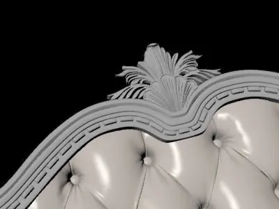 bed headboard 3D model