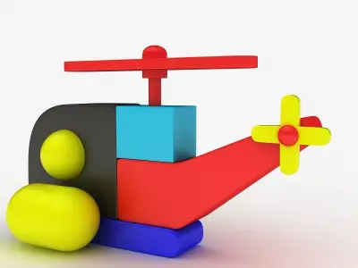 Helicopter Toy 3D model by 3dlattest