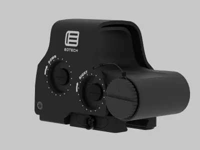 Holo Sight Scope Low-Poly  Free low-poly 3D model