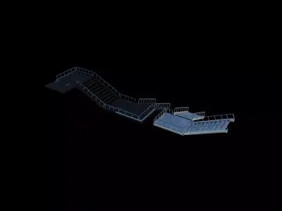 metal stair 2 3D model