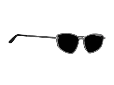 Metal Grey Sunglasses 3D model