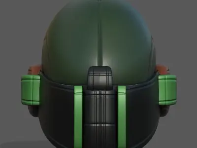 Helmet scifi military combat 3d model low poly  Low-poly 3D model get