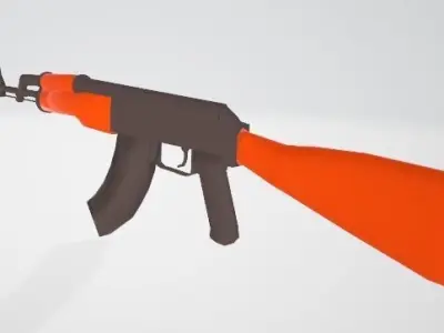 AK-47 Low Poly Free 3D model