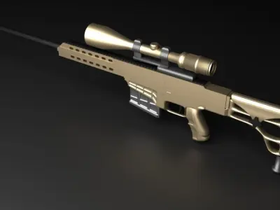 Sniper Rifle Low-poly  Low-poly 3D model