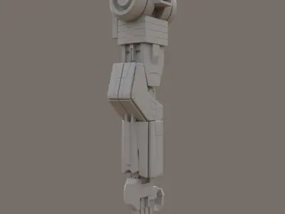 Mecha arm Free low-poly 3D model