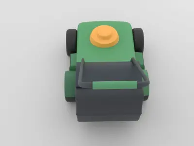 Lawn Mower Low-poly 3D model Low-poly 3D model