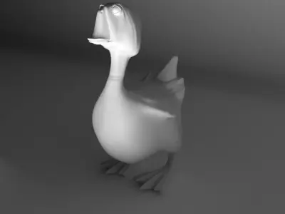 Goose Bird Low-poly 3D model