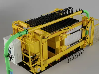 Industrial Coal Preparation Plant 3D model