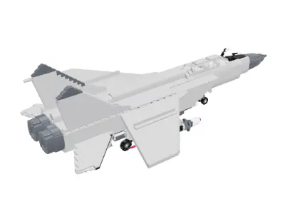 MocBricks3D - Lego MIG-31 Foxhound Jet Fighter Aircraft 3D print model