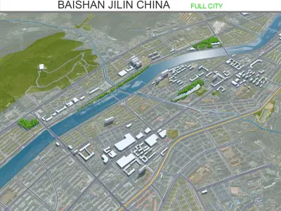 Baishan Jilin China 15km Free low-poly 3D model