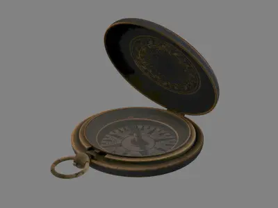 Compass Low-poly 3D model order