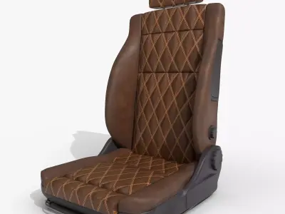 leather car seat 1 3D model