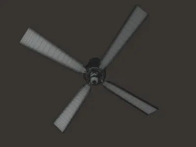 Vintage Ceiling Fan Free 3D model