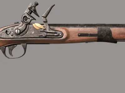 flintlock pistol 3D model