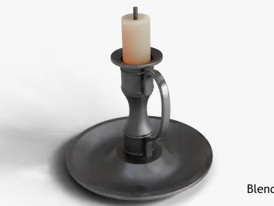 Chamberstick Low-poly 3D model