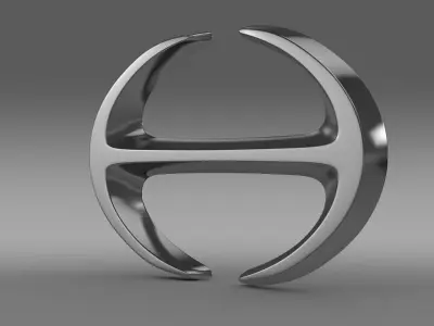 hino logo 3D model by Sergey