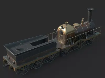 Vintage vehicle Firefly locomotive 3D model