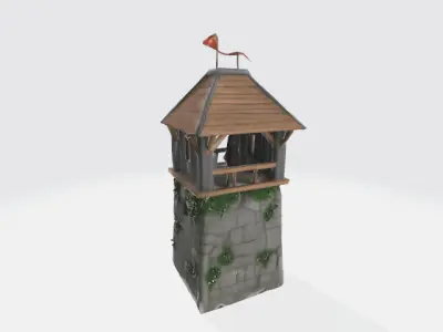 archer tower Low-poly 3D model