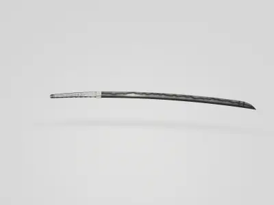 katana samurai sword 3D model 4