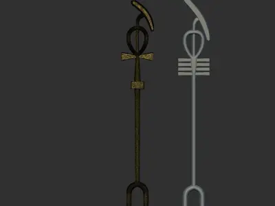 Egyptian Pharaoh Scepter of the god Ptah 3d printable model cnc 3D print model