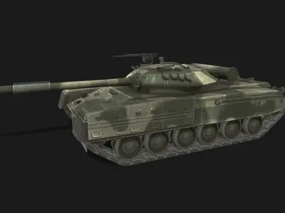Tank T-80 Low-poly 3D model