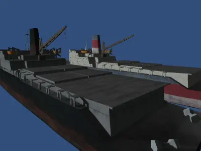 Container ship Low-poly 3D model