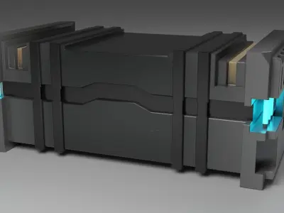 Sci-Fi Box Free low-poly 3D model