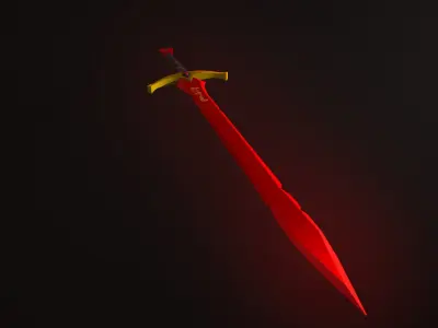 Sword Low-poly 3D model 61