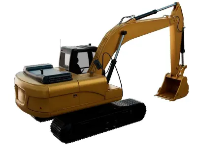 CAT 320GX Low-poly 3D model