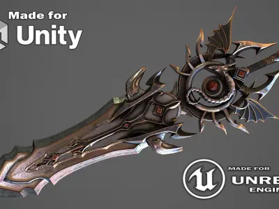 Fantasy Sword 11 3D Model Low-poly 3D model