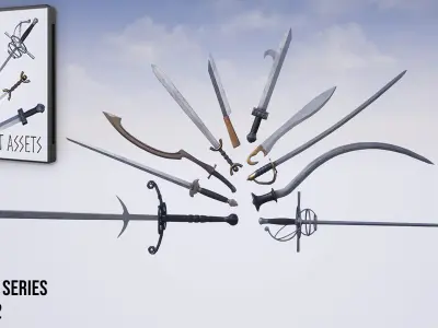 Weapons Series - Full Series Pack Low-poly 3D model