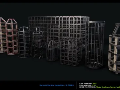 Inquisition - Cages Low-poly 3D model