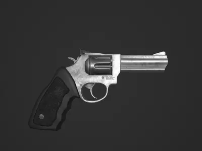 Revolver Taurus Low-poly 3D model