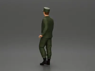 Harry Morgan leaning on the truck talking in the MASH series 3D print model