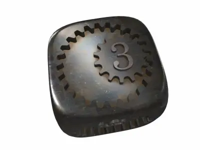 Dice play with numbers 3D model