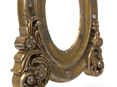 Decorative Mirror Vintage  Low-poly 3D model