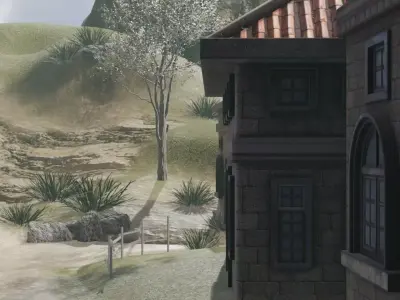 Clifftop Village 3D model