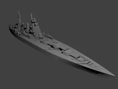 British Nelson Class Battleship 3D print model