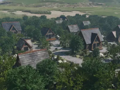 Village In Nature 3D model purchase