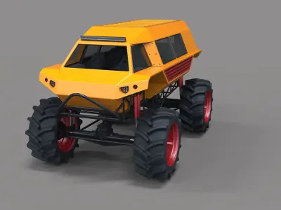 Fat mud truck 3D model