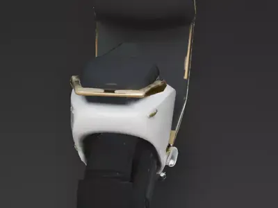 Realistic Futuristic Scooter 3D Model Low-poly 3D model