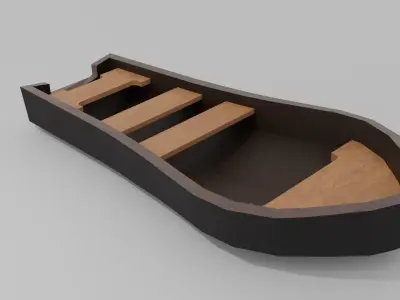 Bauendes Freizeit wooden boat 3D model