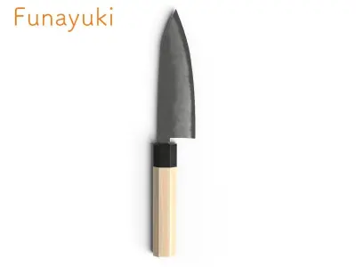 11 Japanese knives for cooking 3D model