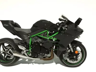 Kawasaki Ninja H2R  Low-poly 3D model
